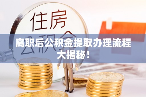 绥滨离职后公积金提取办理流程大揭秘！